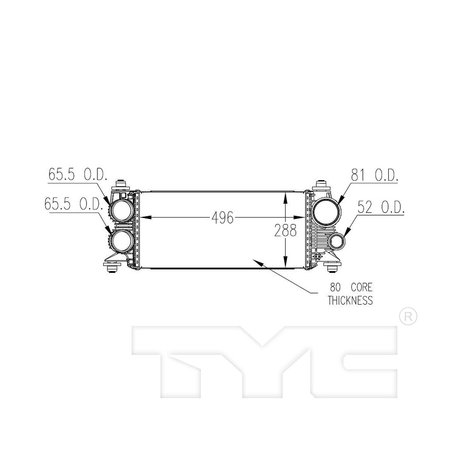 Tyc Products TYC INTERCOOLER 18073